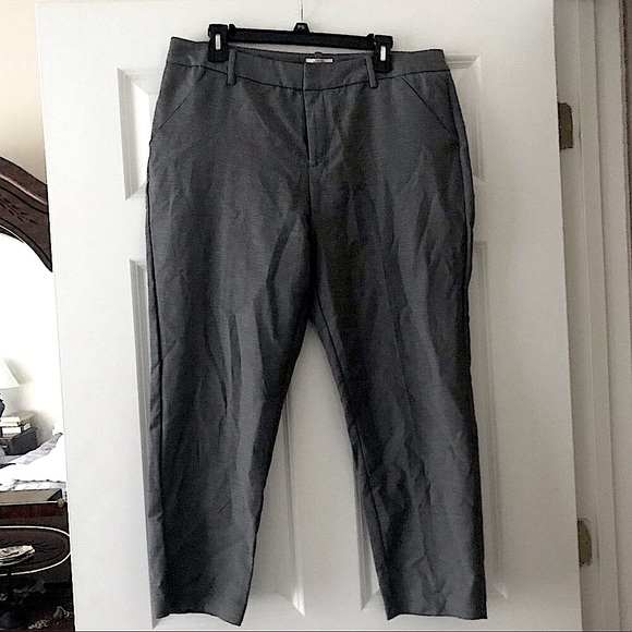 Gray cropped work pants/slacks - Picture 1 of 5